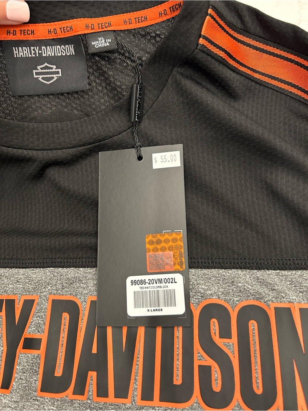 Harley-Davidson Black Jacket with Orange Trim